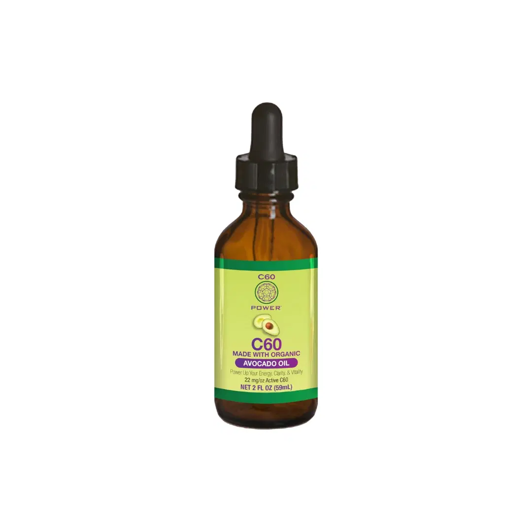 C60 Power C60 in Organic Avocado Oil - Natural Wellness Support for Men & Women, 99.99% Pure Carbon Fullerenes, Promotes Energy, Mental Clarity, & Stamina - 2 fl oz Bottle 2 Fl Oz (Pack of 1)