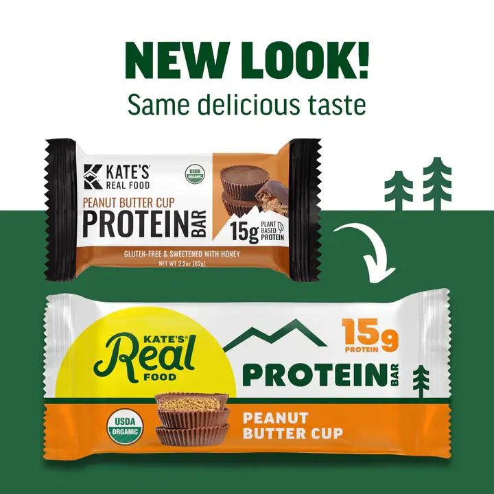Organic Protein Bars – (Peanut Butter Cup, 2.2 oz, Pack of 12) – Plant Based Protein Bars - Gluten Free, Soy Free, Non GMO, Whole Grains, and All Natural