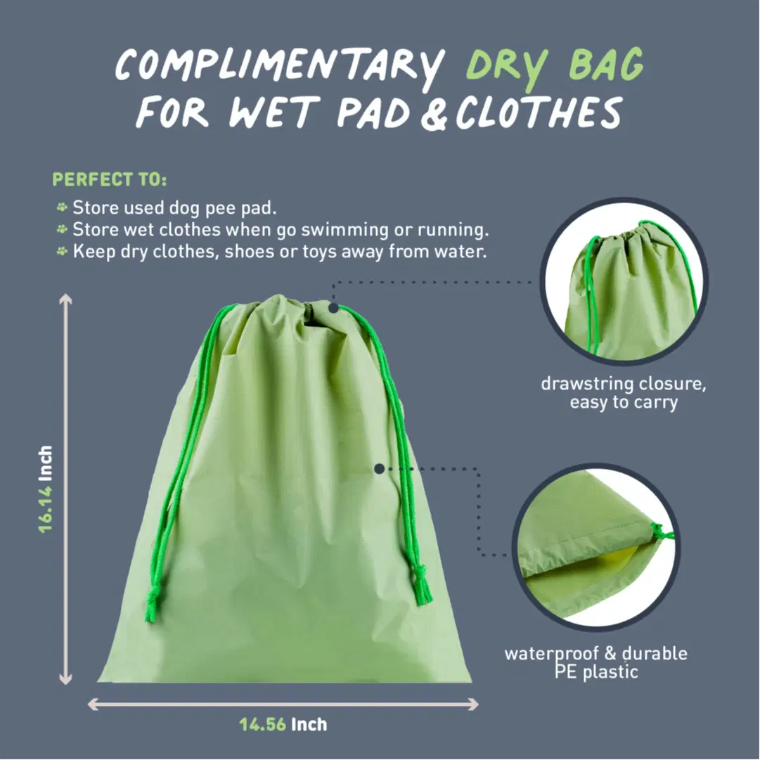 4+ Layers 2 Super Absorbent & Washable Dog Pee Pads + Free Wet Bag | 31" x 36" Waterproof, Non-Slip and Leak-Proof Mats for Crate, Playpen, Potty Training & Whelping