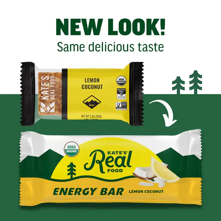 Organic Energy Bars, Non-GMO, All-Natural Ingredients, Gluten-Free and Soy-Free Healthy Snack with Natural Flavors, Lemon Coconut
