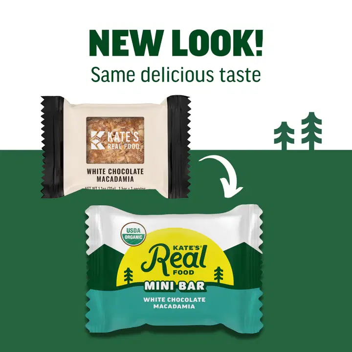 Organic White-Chocolate Macadamia Mini Snack Bars, Gluten-Free & Soy-Free Snack Made with Non-GMO, All-Natural Ingredients