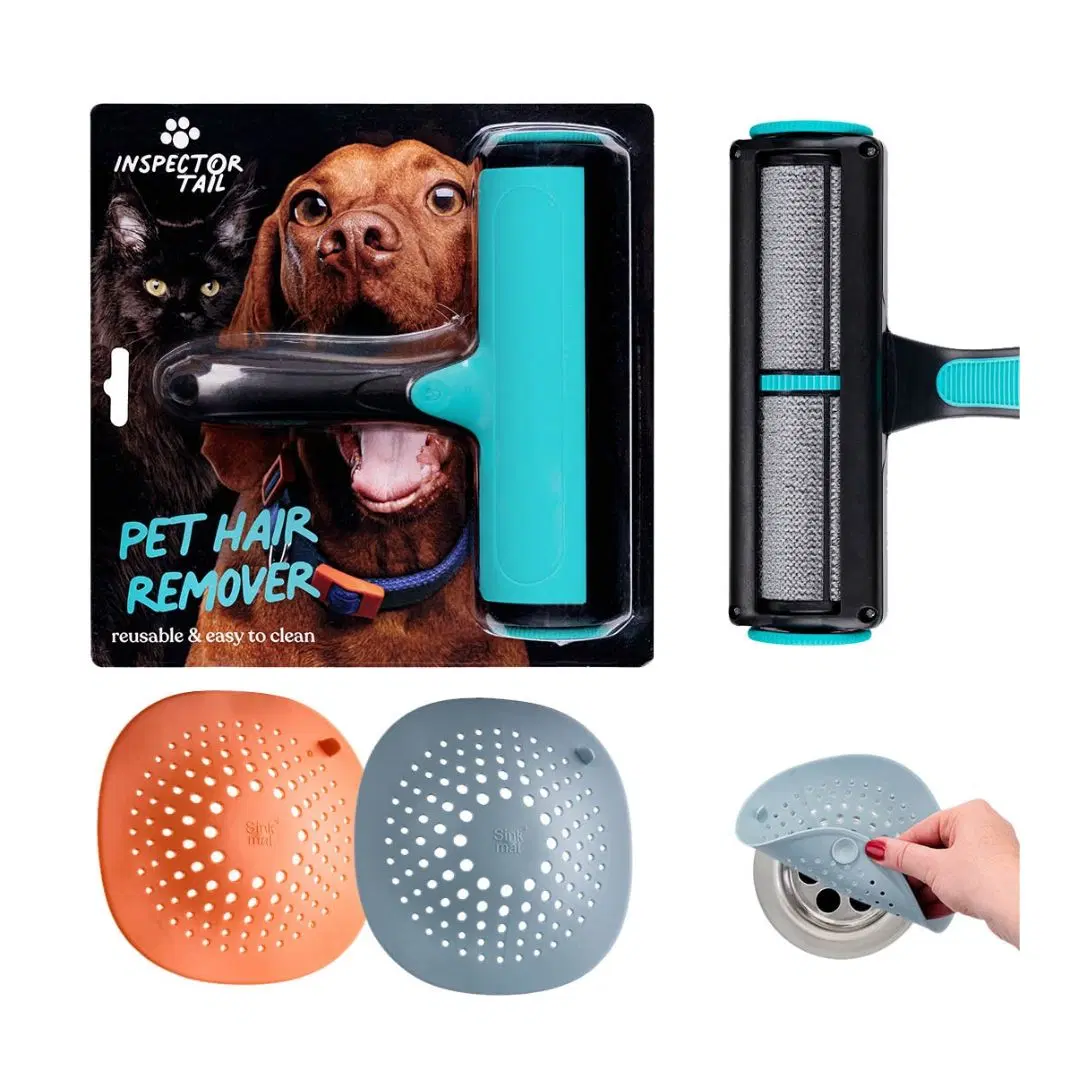 Pet Hair Remover + FREE 2 Hair Drain Catchers – Complete Fur & Hair Clean-up Kit