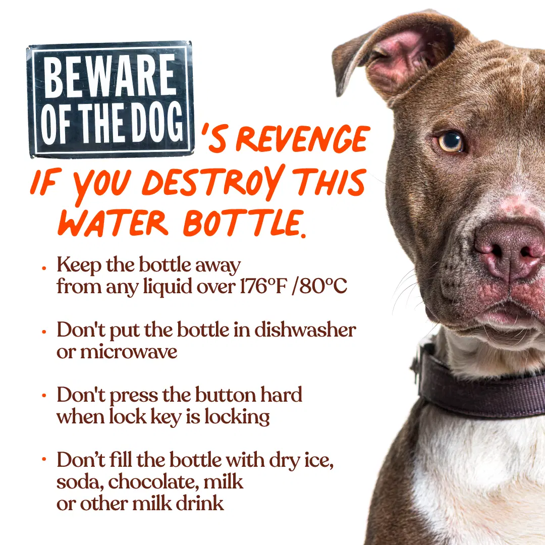 12 Oz Portable Dog Water Bottle with Cool Free Neoprene Holder | Leak-Proof & Lightweight Cup for Outdoor Travel, Hiking or Walking