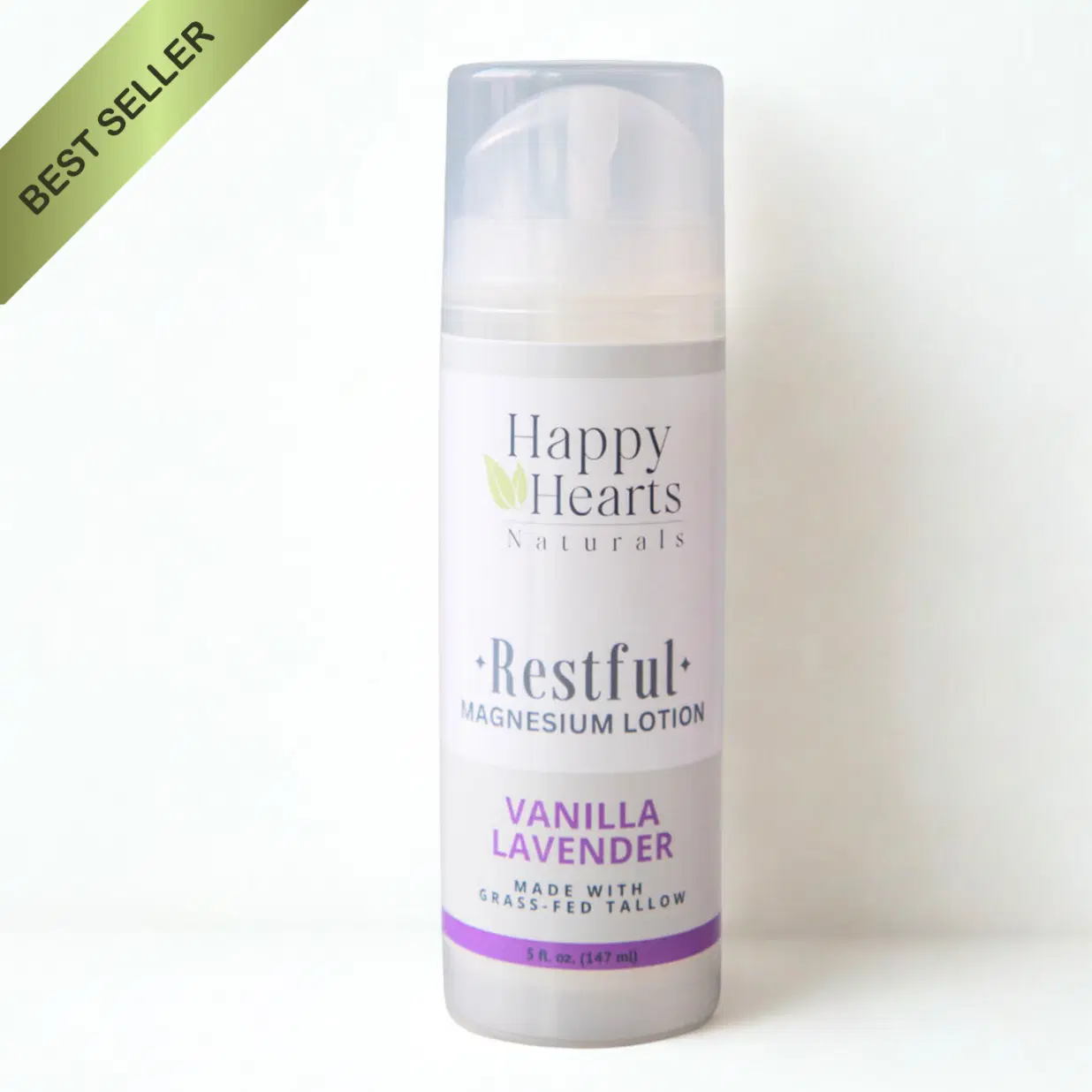 Magnesium Tallow Lotion - Vanilla & Lavender   (5oz Pump Magnesium)