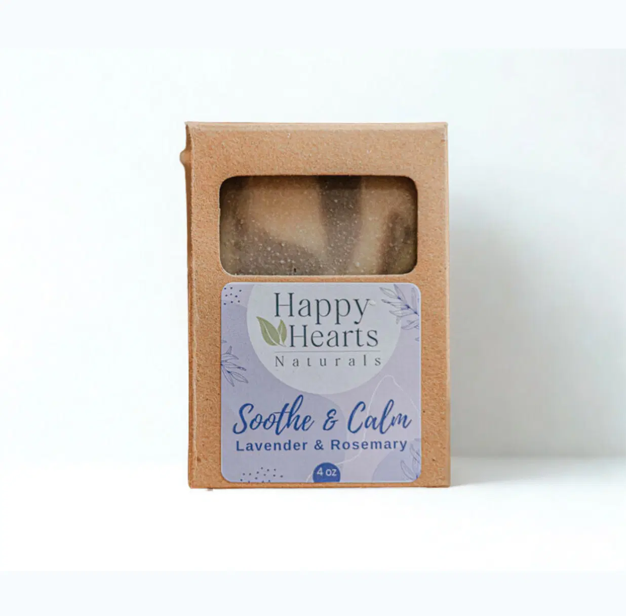 Happy Hearts Naturals - Soothe & Calm Goat Milk Soap - Lavender & Rosemary Natural Bar
