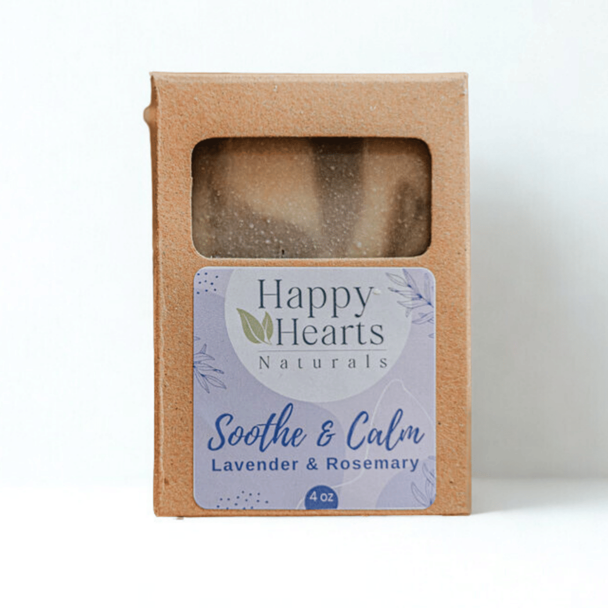 Happy Hearts Naturals - Soothe & Calm Goat Milk Soap - Lavender & Rosemary Natural Bar