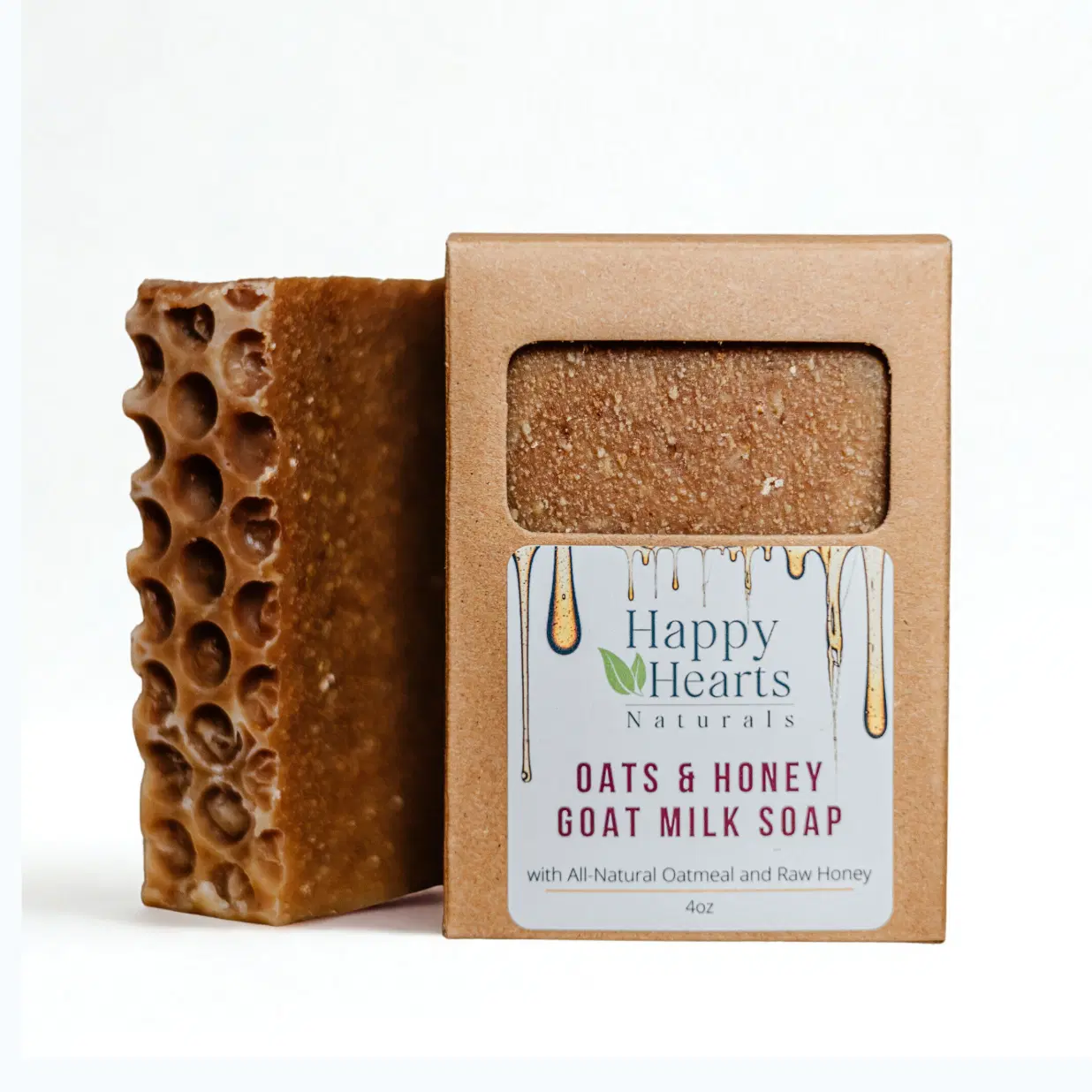 Oats & Honey Goat Milk Soap - Gentle Exfoliating & Moisturizing Bar – 4 oz