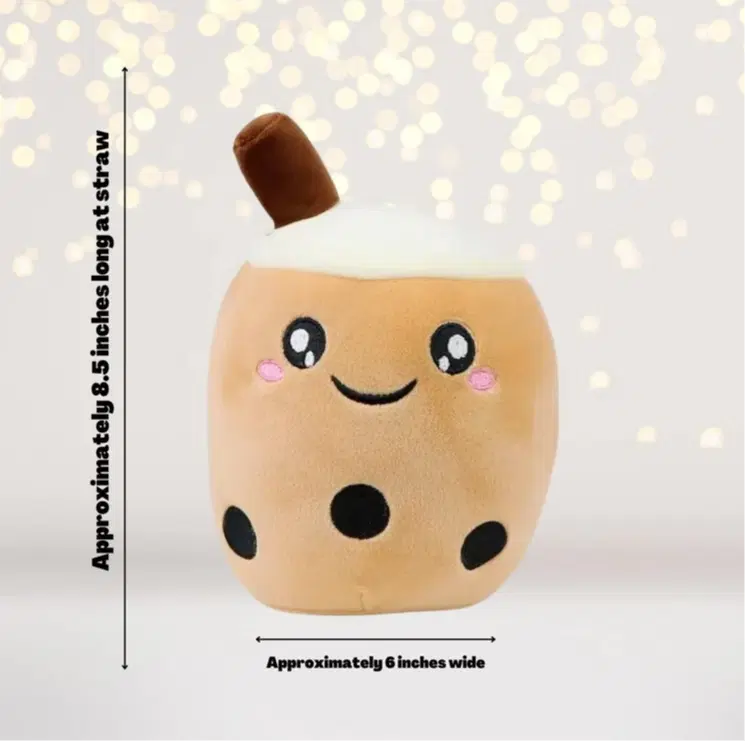 Boba Tea Children's Teepee Tent Gift Set - Pink Indoor Kids Teepee with Fairy Lights, Plush & Pillow-Bed Lounger