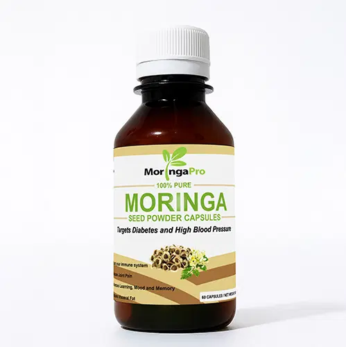 Natural Moringa Oleifera Seed Capsules - 60