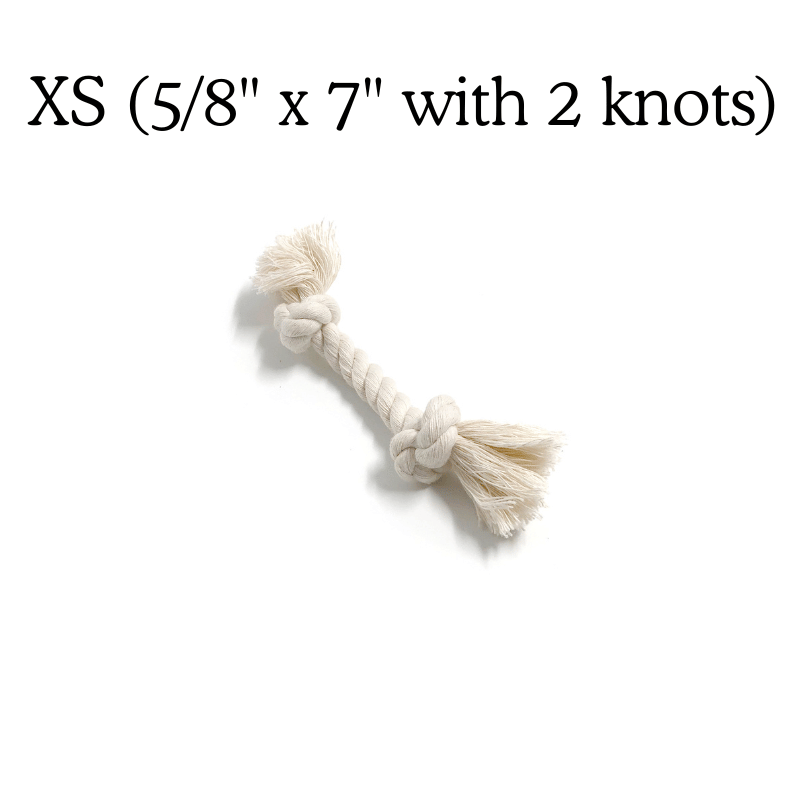 Boba & Vespa 100% Organic Cotton Rope Dog Toy - 5 Sizes