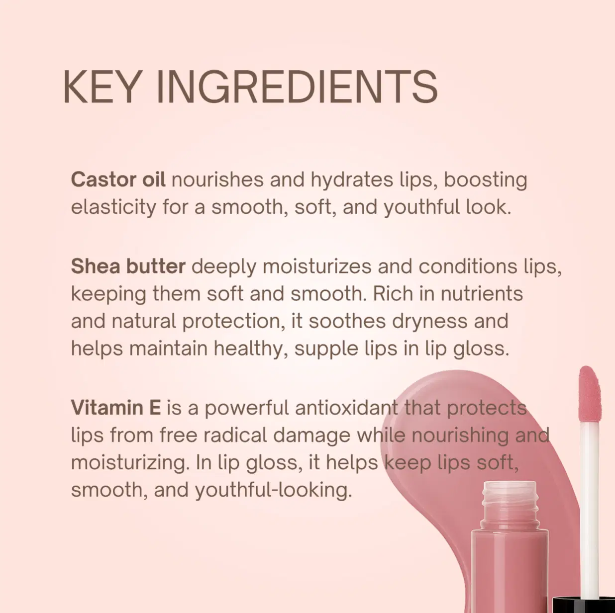 Lip Gloss | organic Antioxidant-Rich Botanical Formula + Hydrating Shea & Coconut Oils – 0.18 oz (5.3 ml) - beautiful
