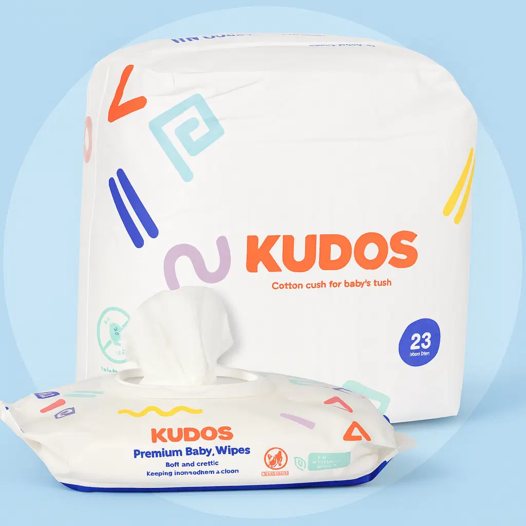 Diaper Box & Wipes Bundle | 100% Cotton-Lined TCF Diapers Size 1-6 | Kudos - 3 / White / One-month
