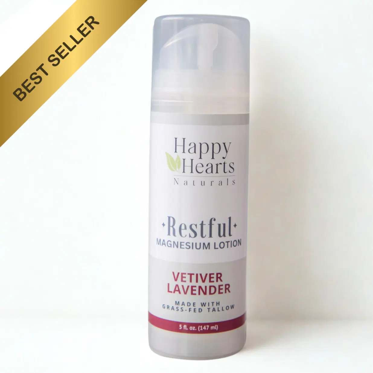 Magnesium Tallow Lotion - Vetiver & Lavender   (5oz Pump Magnesium)