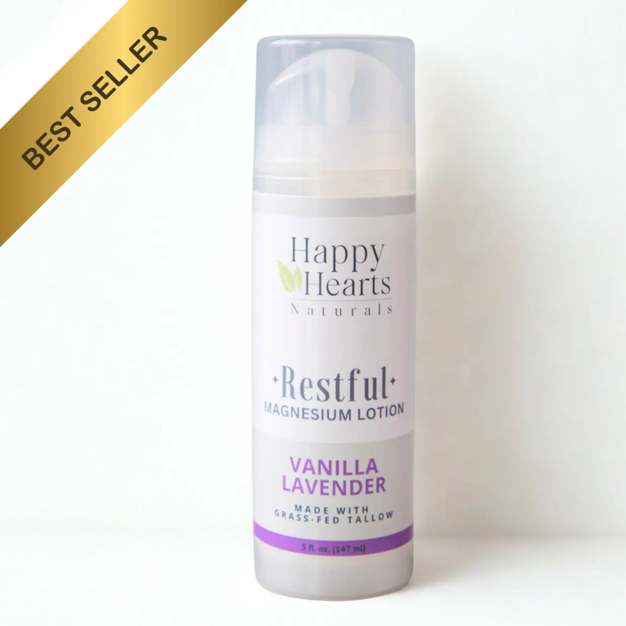 Magnesium Tallow Lotion - Vanilla & Lavender   (5oz Pump Magnesium)