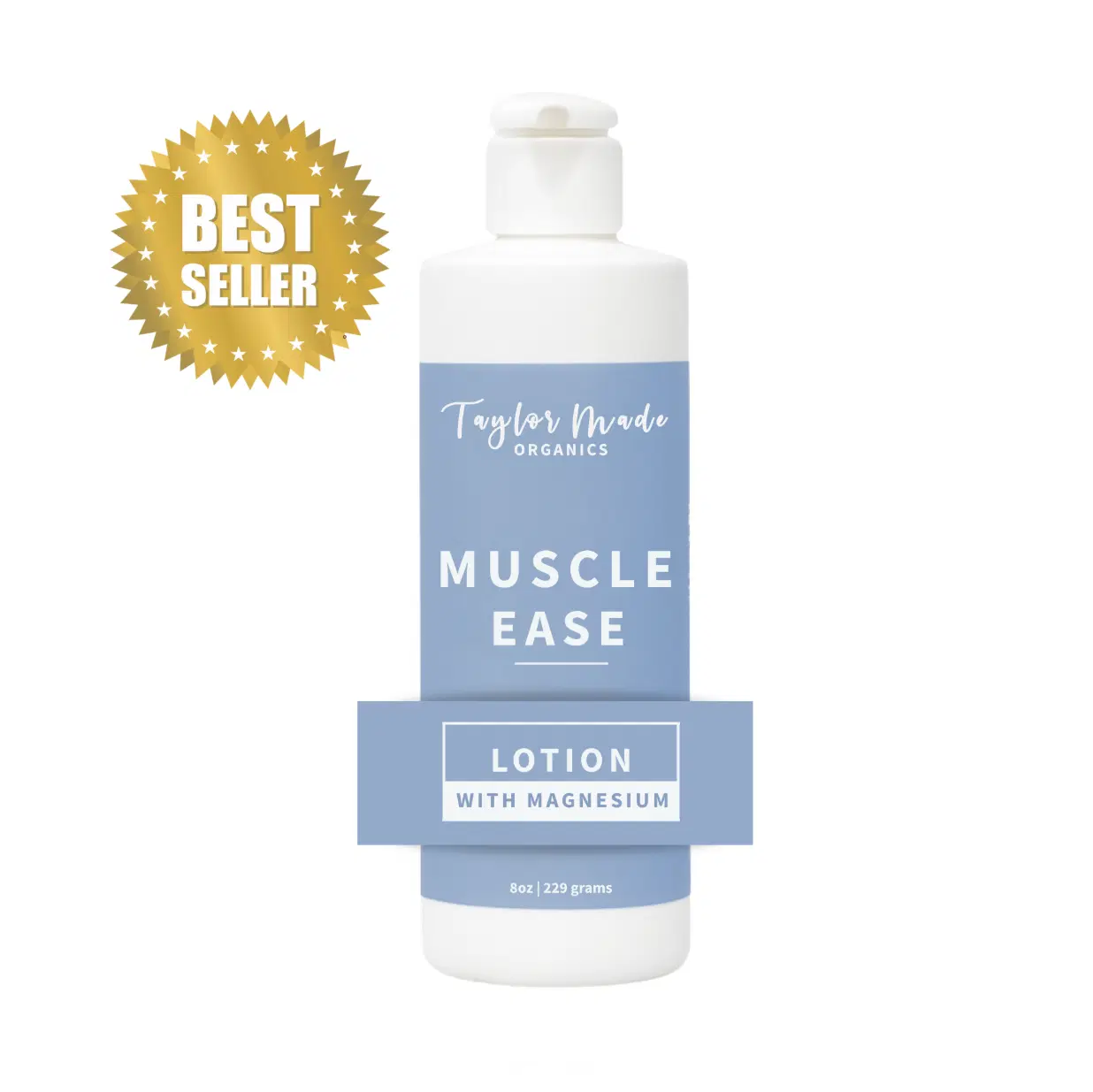Muscle Ease Organic Lotion with Magnesium - Non-Greasy, Fast Absorbing Muscle & Joint Relief Lotion