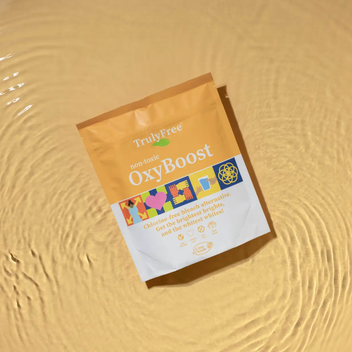 Truly Free Home OxyBoost - Oxygen Whitener & Clothes Stain Remover Laundry Detergent Powder with Sodium Percarbonate - Brightens Whites & Safe for Colors - Non-Chlorine, Gentle Yet Powerful - Pack of 2