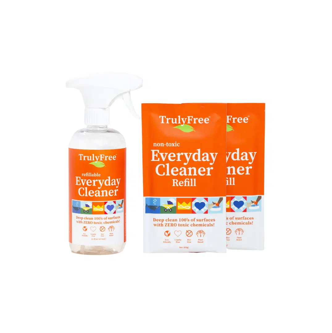 Truly Free Home's Everyday Cleaner - Refillable Bottle + 2 Refills