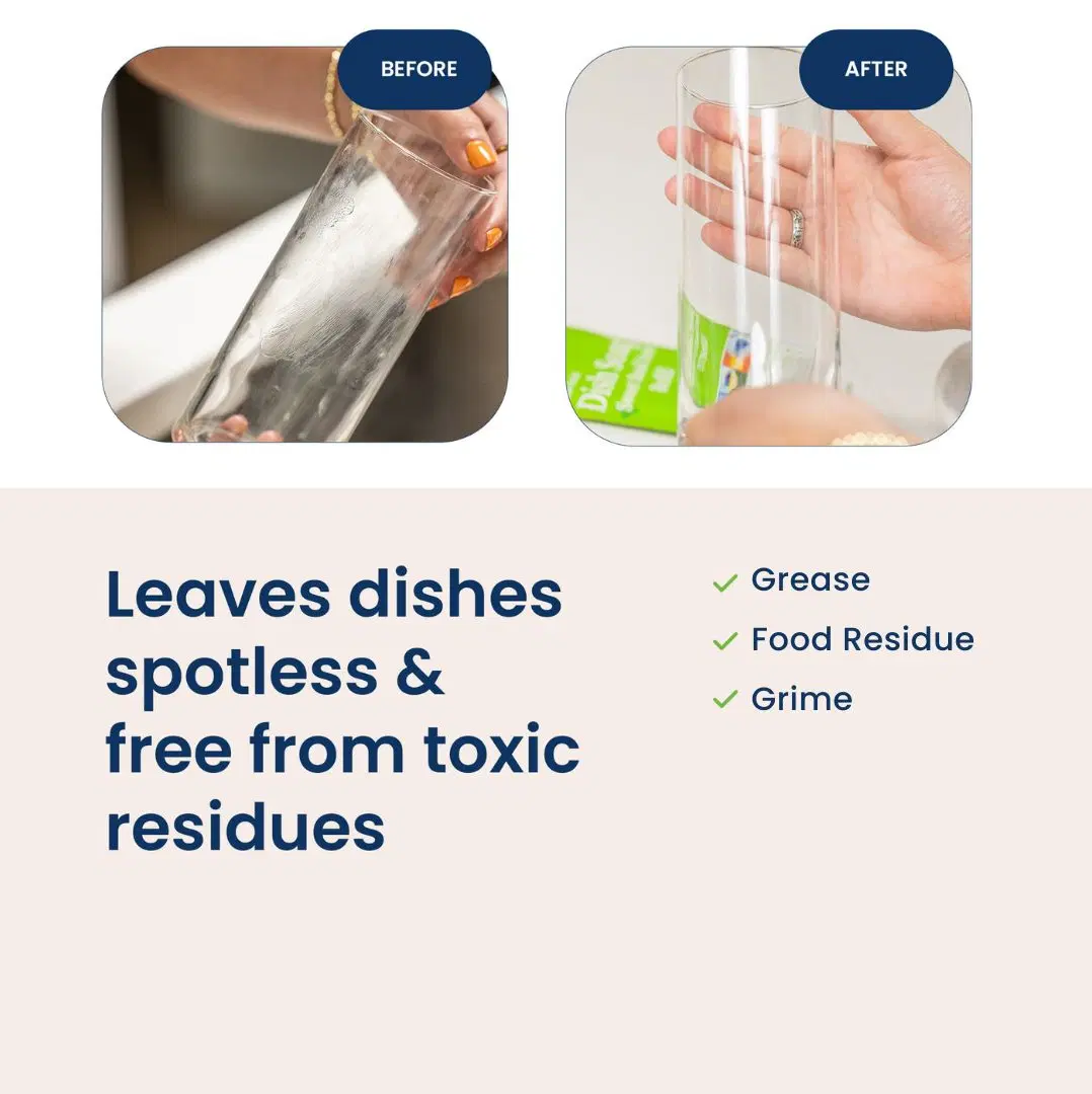 Natural Concentrated Dish Detergent Dishwashing Liquid | Plant-Based Dish Soap | Sweet Basil Fresh Scent | 3 Refill Packs 