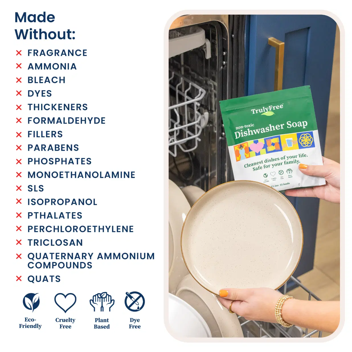 Truly Free Home's Dishwasher Soap - 3 Pack