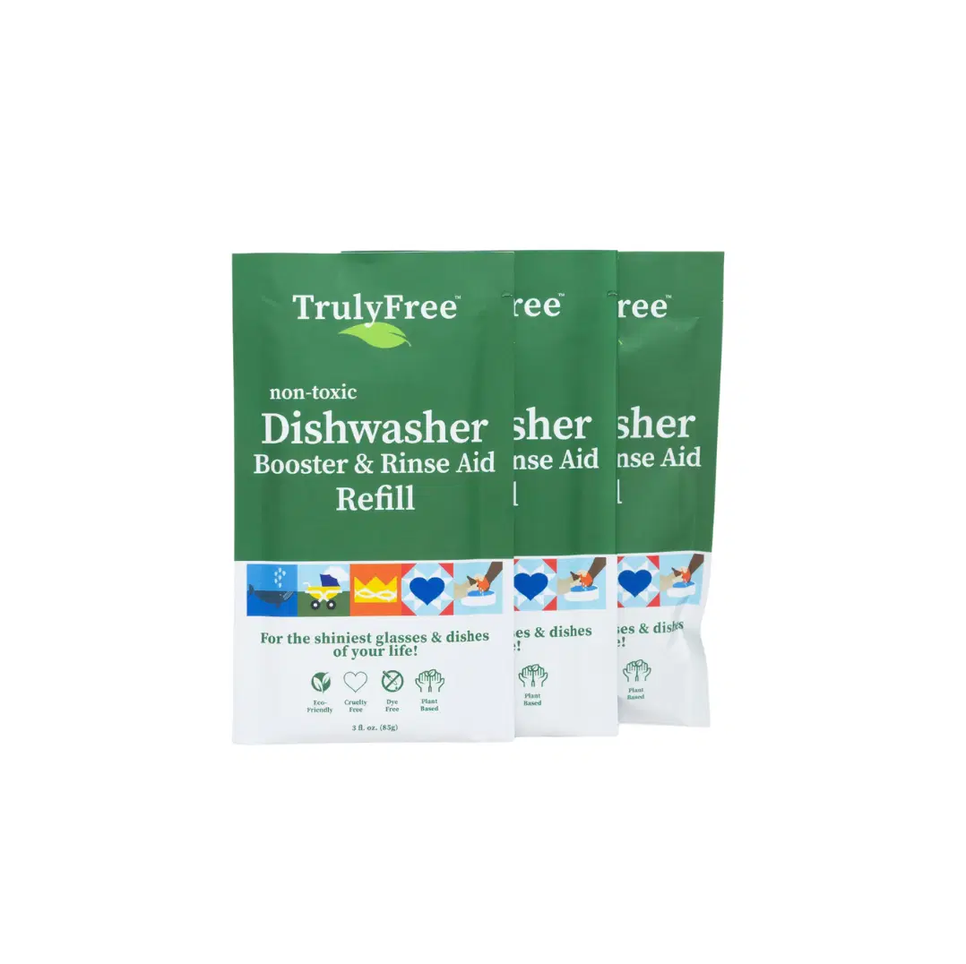 Truly Free Home Natural Dishwasher Booster & Rinse Aid - 3 Refills
