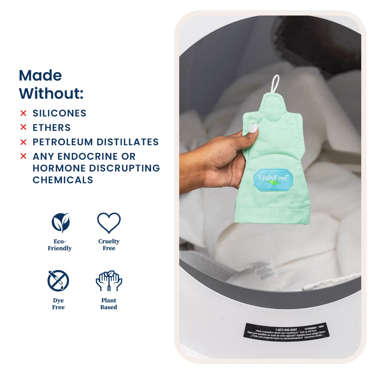 Truly Free Home's Dryer Angel - Lemongrass & Geranium - Refillable Angel Cover + 2 Refills