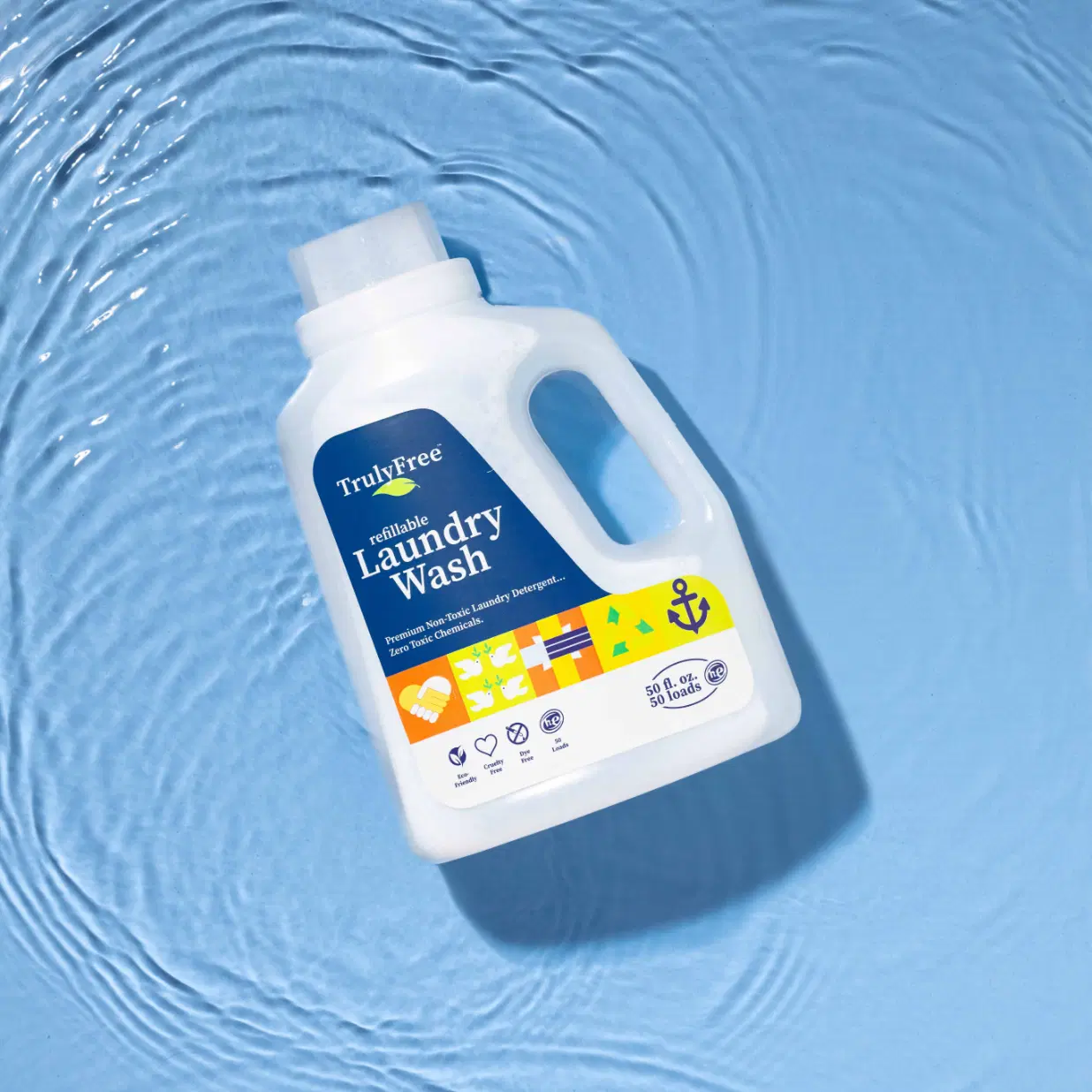 Truly Free Home's Laundry Wash - Unscented - Refillable Jug + 3 Refills