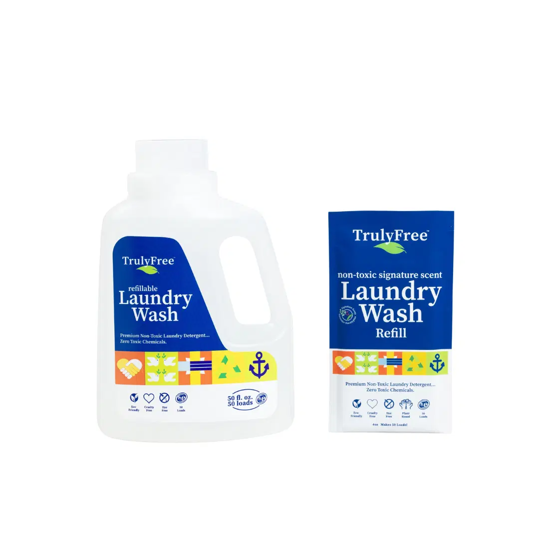 Truly Free Home's Laundry Wash - Signature Scent - Refillable Jug + 1 Refill