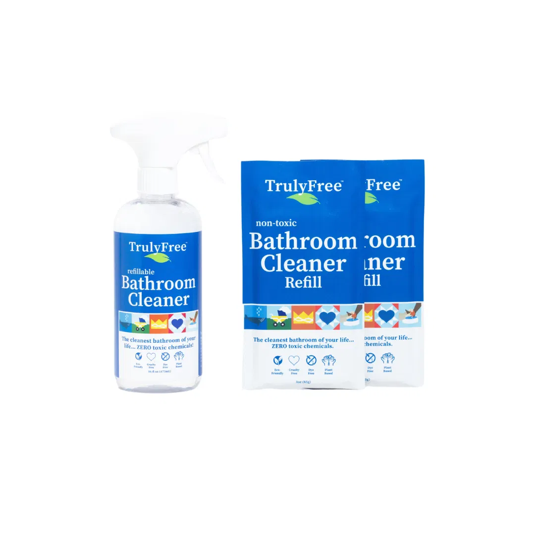 Truly Free Home Bathroom Cleaner Refillable Kit