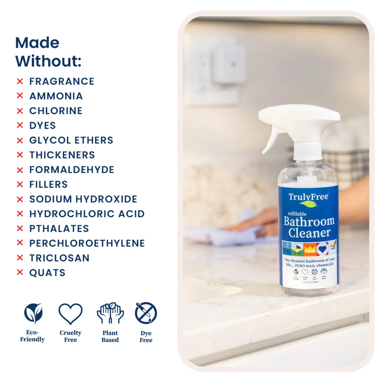 Truly Free Home Bathroom Cleaner Refillable Kit - Thumbnail 2