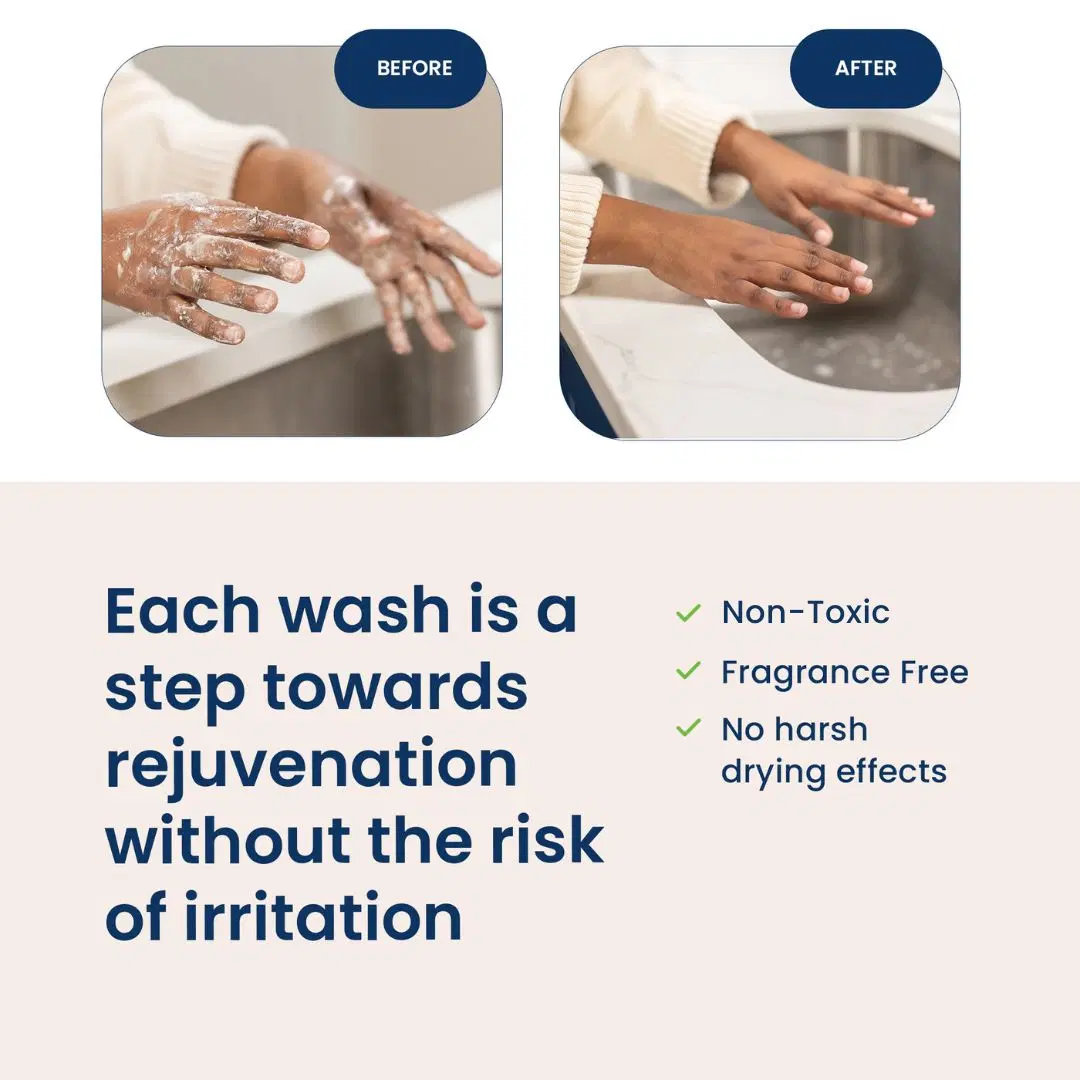 Truly Free Home's Aloe Hand Soap - Unscented - Refillable Bottle + 2 Refills