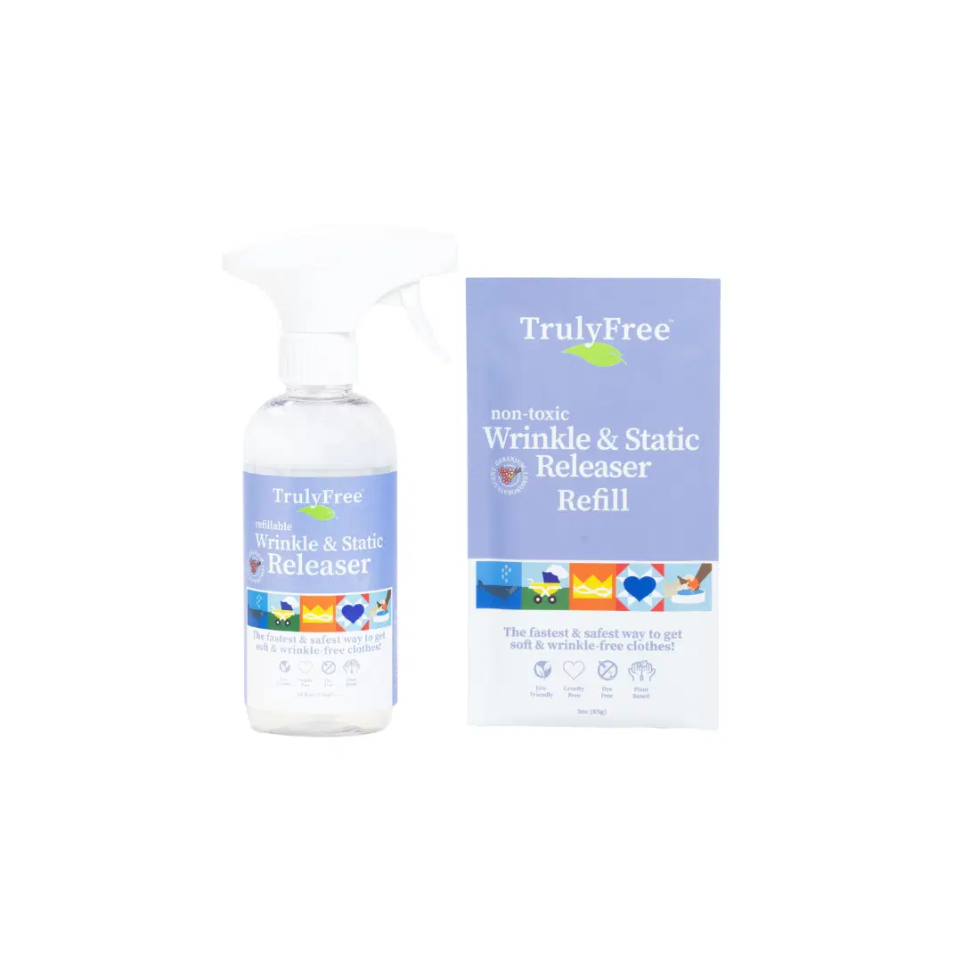 Truly Free Home's Wrinkle & Static Releaser - Refillable Bottle + 1 Refill