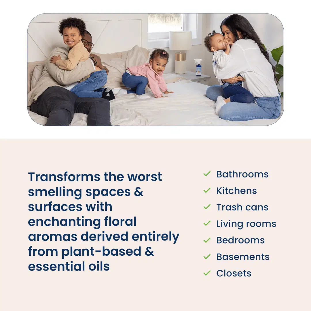 Truly Free Home Space Freshener Starter Kit, Lemongrass Essential Oil - Car and Air Fresheners for Home, Natural Odor Eliminator Room Spray, 16oz Spray Bottle, 1 Refill (3.4oz) No Synthetic Fragrances