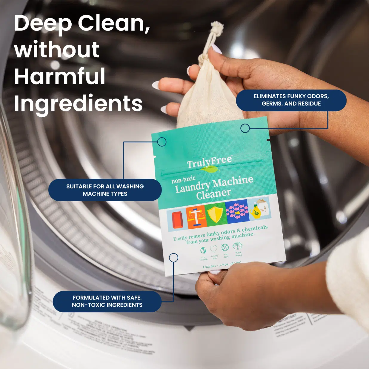 Truly Free Home's Laundry Machine Cleaner - 1 Pack