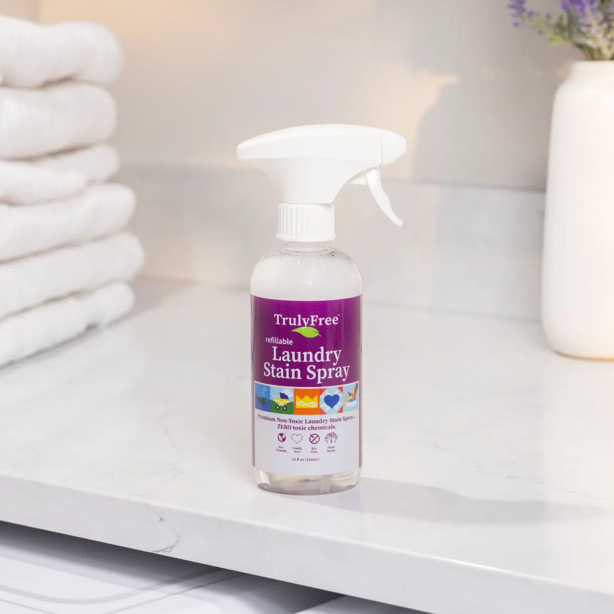 Truly Free Home's Refillable Laundry Stain Spray Bottle