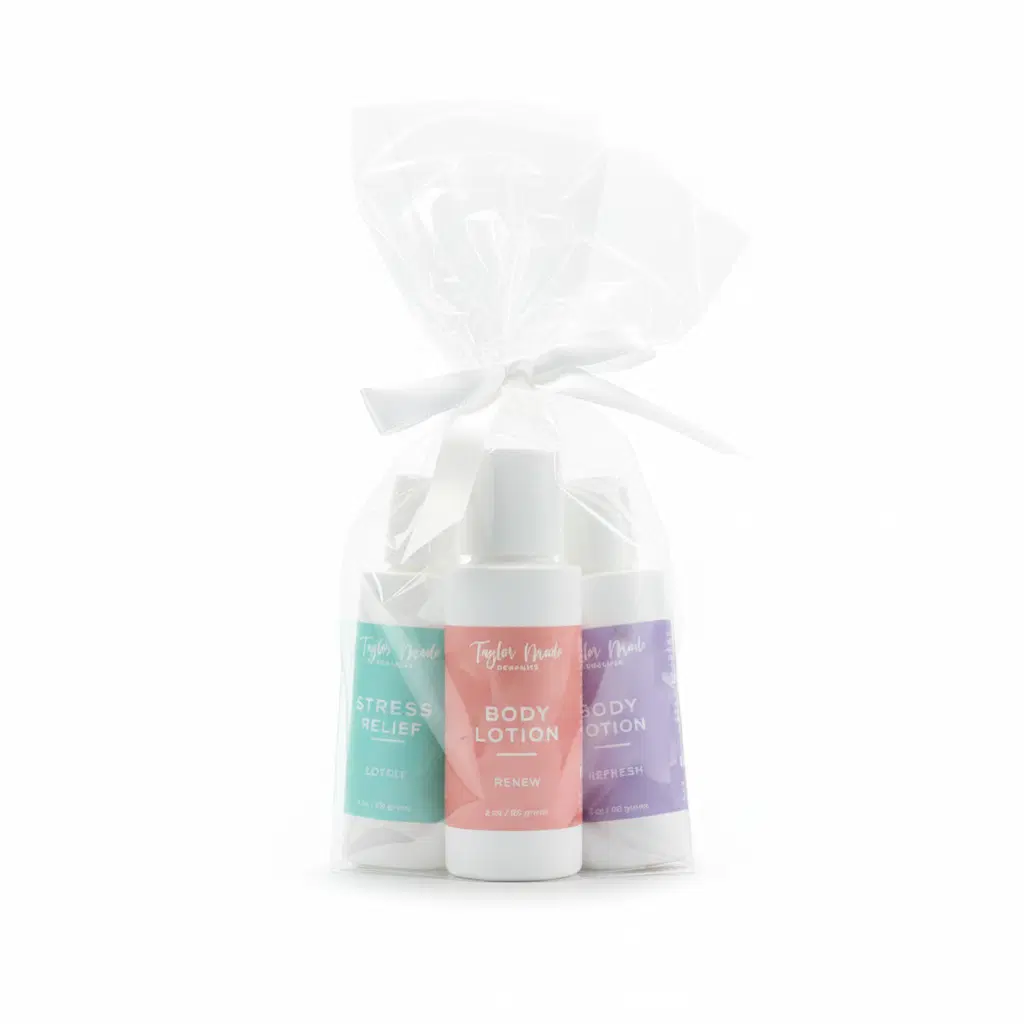 Taylor Made Organics Mindful Moments Lotion Gift Set Organic Essential Oils Trio