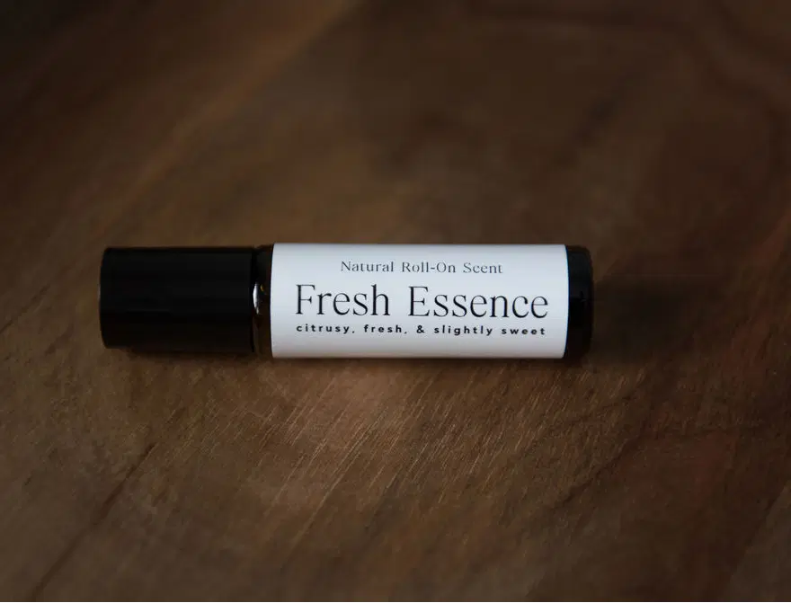 Happy Hearts Naturals - Natural Roll-On Scents - Natural Scent Blends for Body, Mood & Skin - Eco & Travel Friendly - Fresh Essence (citrusy, fresh, & slightly sweet)