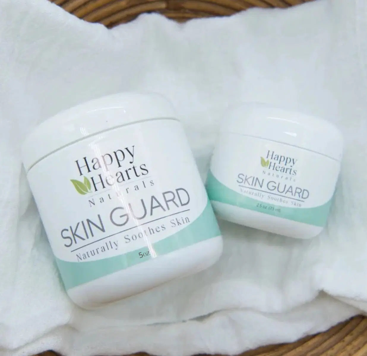 Happy Hearts Naturals Skin Guard - Gentle, Toxin-Free Cream for Diaper Rash, Dry Skin & Minor Irritations - 2.5 oz jar