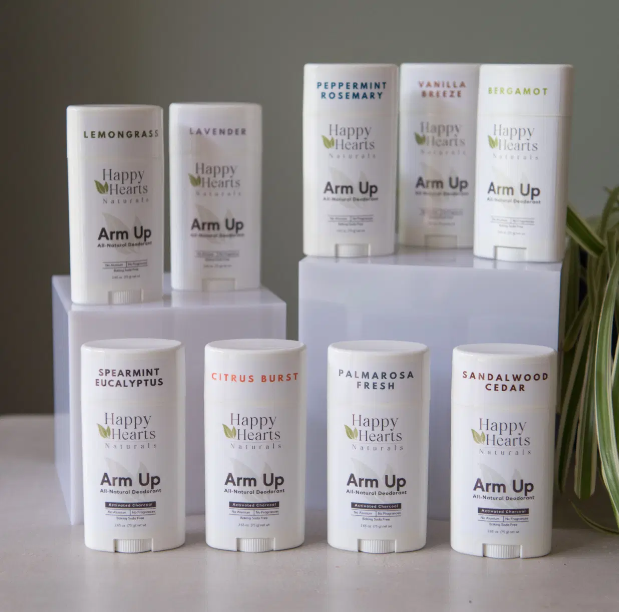 Happy Hearts Naturals Deodorant - Aluminum FREE & Baking-Soda Free, All-Natural Odor Control - Bergamot