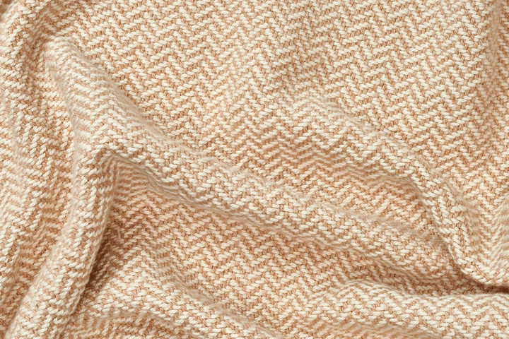 Herringbone Weave Cotton Blanket – 100% USA Organic Cotton Blanket in Multiple Sizes - King/Cal King / American Harvest