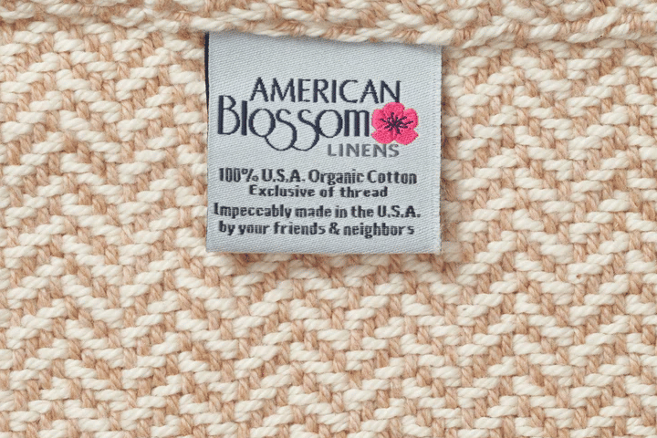 Herringbone Weave Cotton Blanket – 100% USA Organic Cotton Blanket in Multiple Sizes - King/Cal King / American Harvest