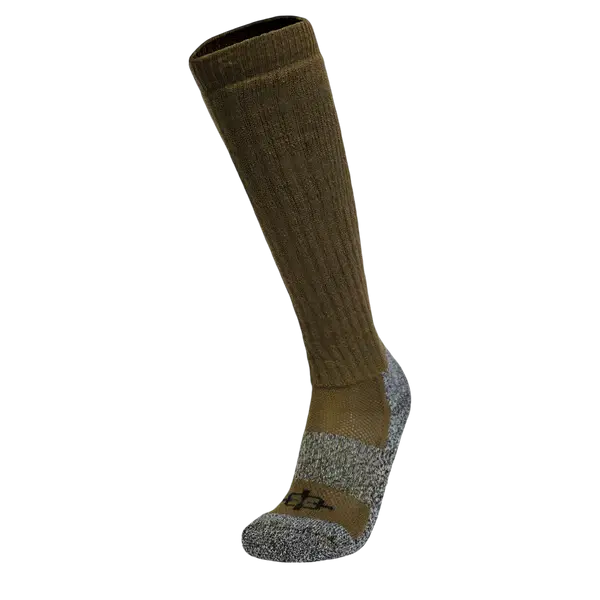 Rock Infiltrator Antimicrobial Rough Terrain Sock – Cushioned Boot Sock with Silver Fibers (Medium, Men's 4-8, Women's 5-10) / Coyote Brown