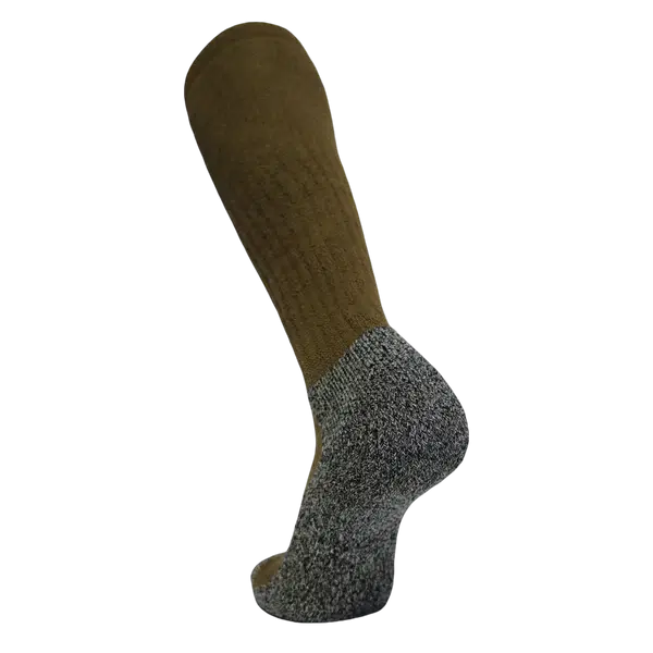 Rock Infiltrator Antimicrobial Rough Terrain Sock – Cushioned Boot Sock with Silver Fibers (Medium, Men's 4-8, Women's 5-10) / Coyote Brown