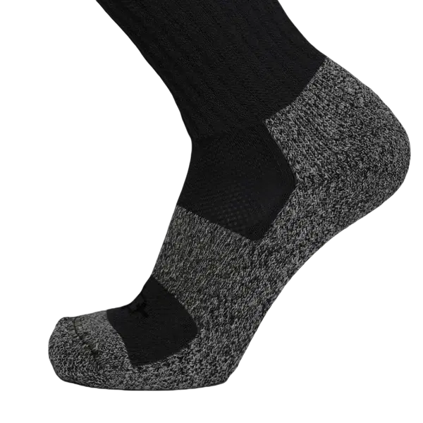Rock Infiltrator Antimicrobial Rough Terrain Sock – Cushioned Boot Sock with Silver Fibers (Medium, Men's 4-8, Women's 5-10) / Black