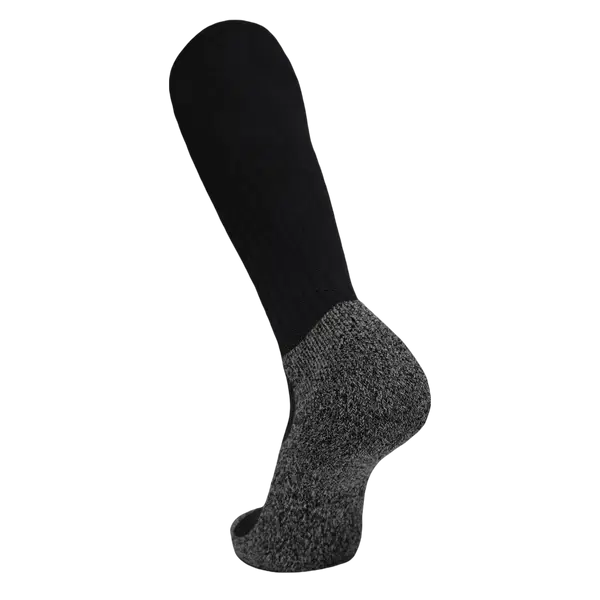 Rock Infiltrator Antimicrobial Rough Terrain Sock – Cushioned Boot Sock with Silver Fibers (Large, Men’s 9-12, Women’s 11+) / Black
