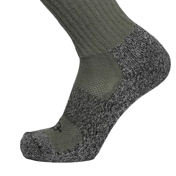 Rock Infiltrator Antimicrobial Rough Terrain Sock – Cushioned Boot Sock with Silver Fibers (X-Large, Men’s 13-15) / Foliage