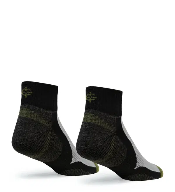 Tri-Performance Tri-Athlete Sock – Lightweight Moisture-Wicking Running & Cycling Socks (Large, Men’s 9-12, Women’s 11+) / OD Green