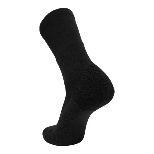 USA Merino Wool BEAST Crew – Tactical Sock with Moisture-Wicking, Odor-Resistant Merino (Large, Men's 9-12, Women's 11+) / Black