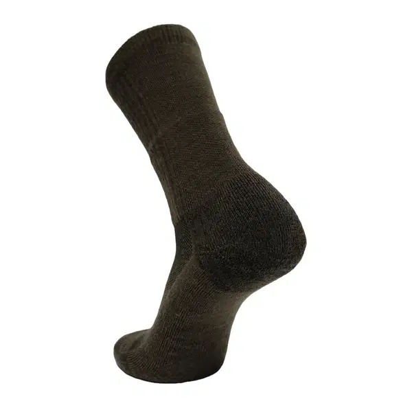 USA Merino Wool BEAST Crew – Tactical Sock with Moisture-Wicking, Odor-Resistant Merino (Large, Men's 9-12, Women's 11+) / Coyote Brown
