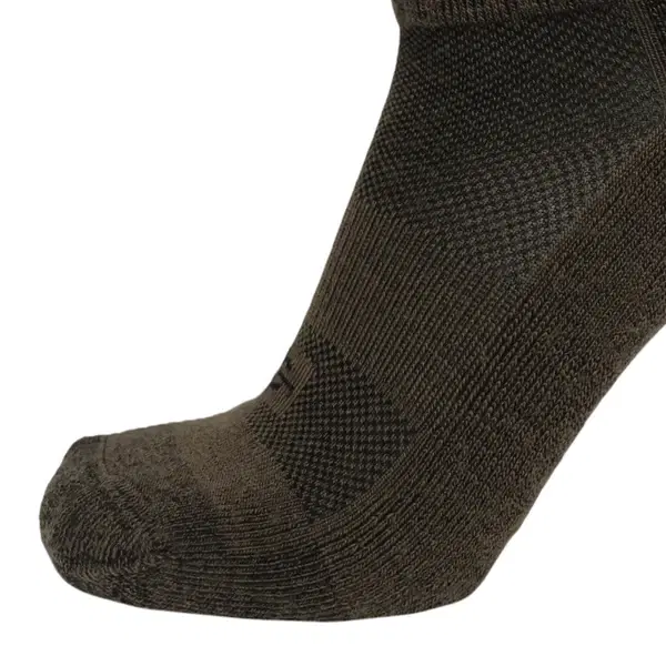USA Merino Wool BEAST Crew – Tactical Sock with Moisture-Wicking, Odor-Resistant Merino (Large, Men's 9-12, Women's 11+) / Coyote Brown