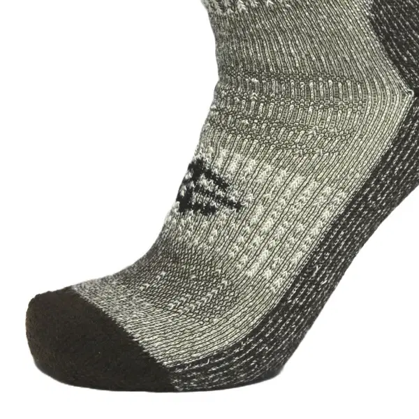 Wool BEAST Heavy OTC Sock – 70% USA Merino Wool + Cushioned Support & Over-the-Calf Coverage (Large, Men’s 9-12, Women’s 11+) / Coyote Brown